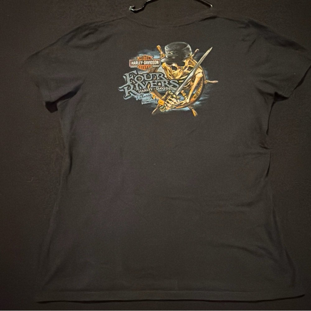 Harley-Davidson Four‎ Rivers Paducah Kentucky Skeleton Graphic Made In USA - Picture 5 of 6